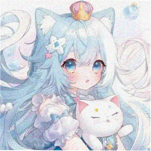 韩剧粉读者头像二：珊瑚色贴纸拼贴
